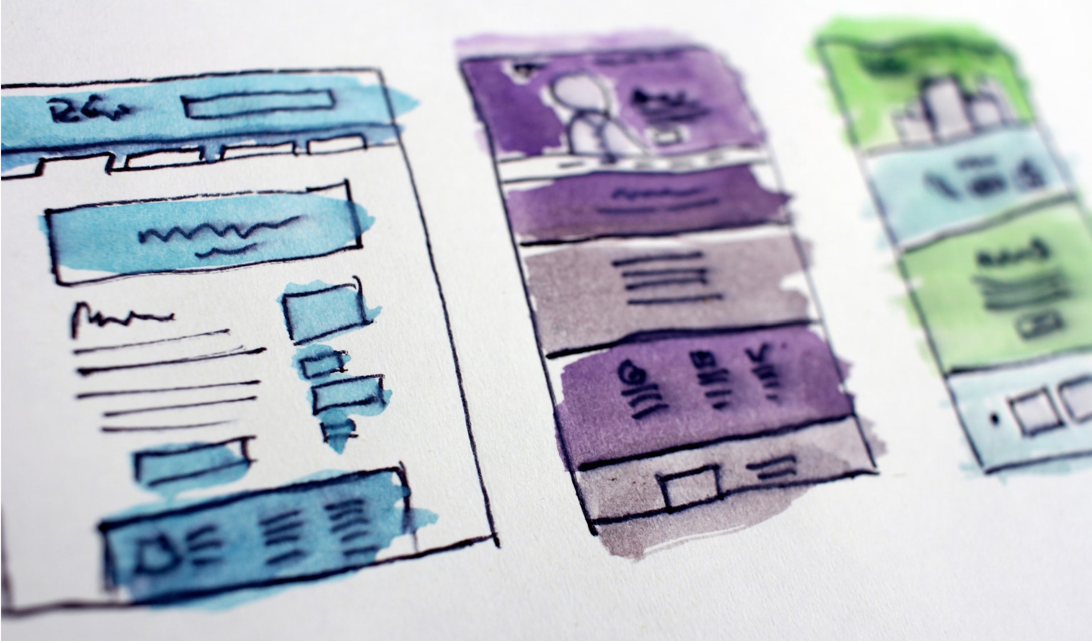 Wireframing a website layout